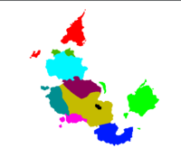 A map of Avengis' 10 Linnaosad
