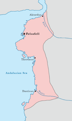 Map of Vaktria at its height in 100 BCE