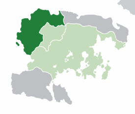 Location of Salisford (dark green) – in Sur (light green & dark grey) – in CODECO (light green)