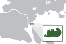 A map showing southern Sur with Susla shaded in green