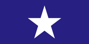 Blue flag with white star in centre 1x2.png