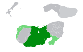 Jackson in dark green Alliance of Leuitian Powers in light green