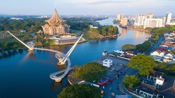 Aerial view of the city